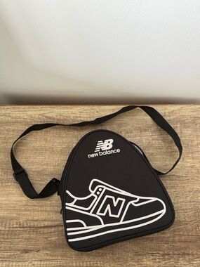 New Balance Black Sling Belt Bag with White Logo
